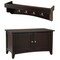 Alaterre Furniture Shaker Cottage Tray Shelf Coat Hook with Cabinet Bench, Chocolate ASCA0509CL - alternate 1